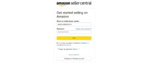 Amazon seller account