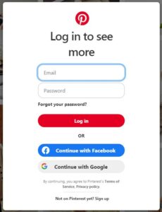 Log in to your Pinterest ads account