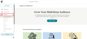 Log in to your Mailchimp account