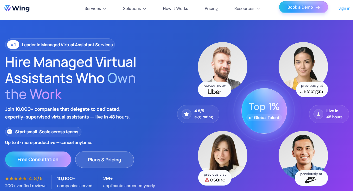Wing Assistant Website